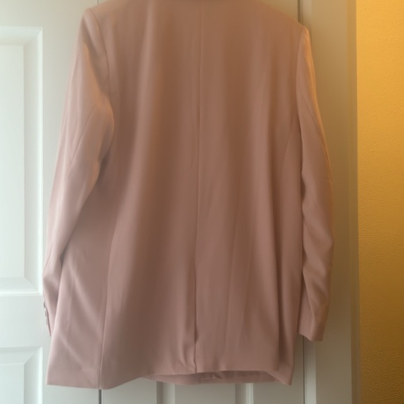 NWT H&M DUSTY ROSE BLUSH PINK BLAZER MEDIUM - Picture 6 of 6